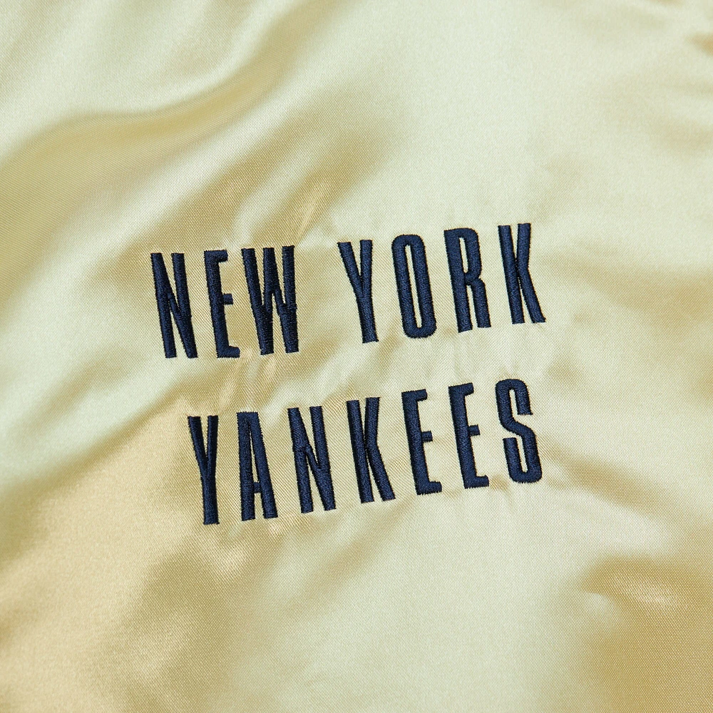 Men's Mitchell & Ness Gold New York Yankees OG 2.0 Lightweight Satin Full-Zip Jacket