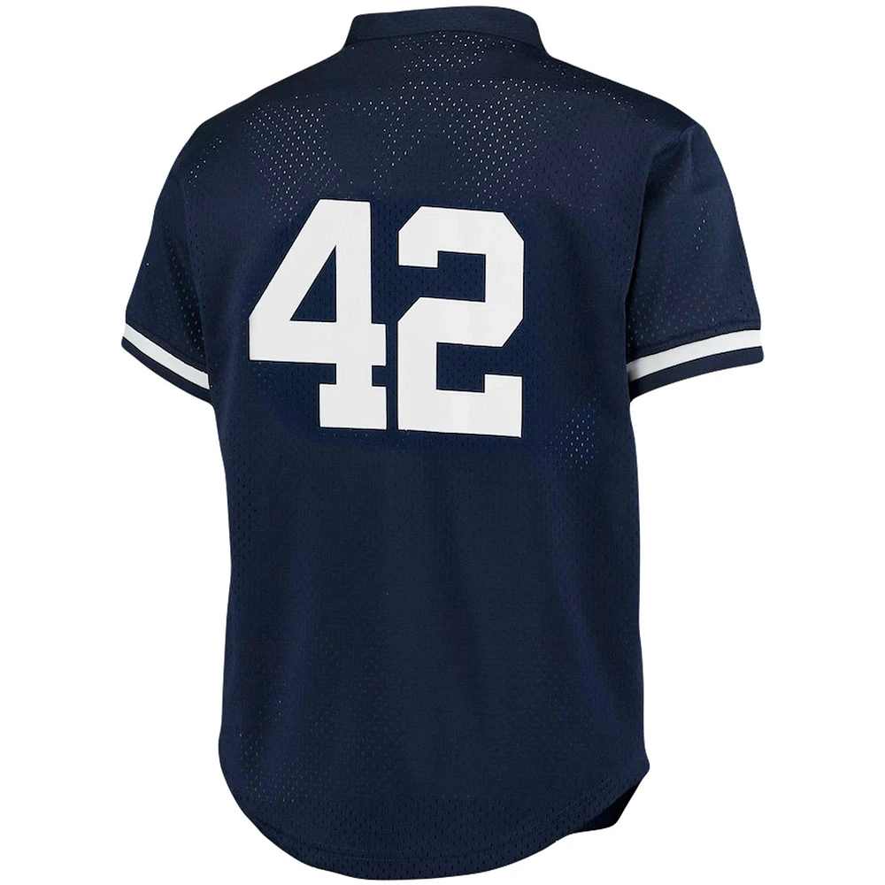 Men's Mitchell & Ness Mariano Rivera Navy New York Yankees Cooperstown Collection Big Tall Mesh Batting Practice Jersey