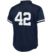 Men's Mitchell & Ness Mariano Rivera Navy New York Yankees Cooperstown Collection Big Tall Mesh Batting Practice Jersey