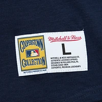 Men's Mitchell & Ness Navy New York Yankees Cooperstown Collection Legendary Raglan Slub Henley 3/4-Sleeve T-Shirt