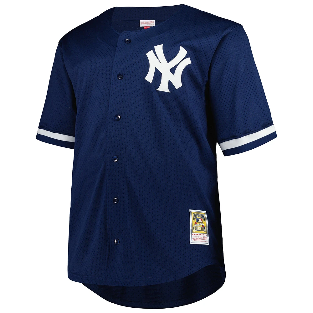 Men's Mitchell & Ness Reggie Jackson Navy New York Yankees Big Tall Cooperstown Collection Mesh Batting Practice Jersey