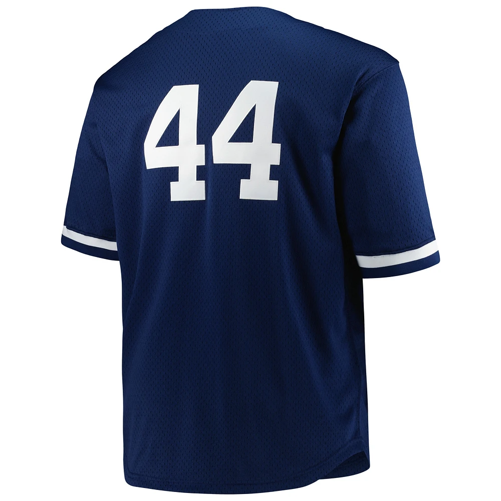 Men's Mitchell & Ness Reggie Jackson Navy New York Yankees Big Tall Cooperstown Collection Mesh Batting Practice Jersey