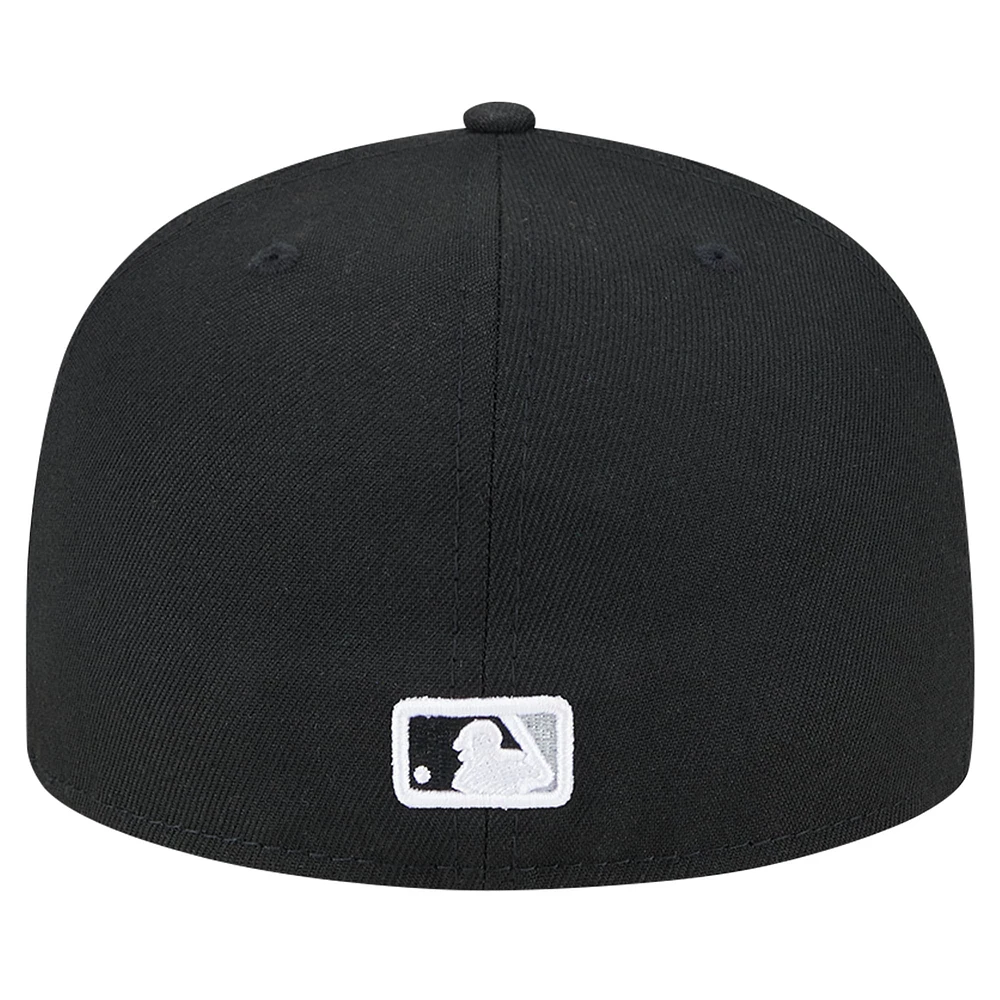 Men's New Era Black York Yankees Checkered Undervisor 59FIFTY Fitted Hat