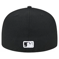 Men's New Era Black York Yankees Checkered Undervisor 59FIFTY Fitted Hat