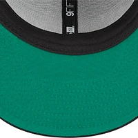 Men's New Era Black New York Yankees Post Up Pin 9FIFTY Snapback Hat