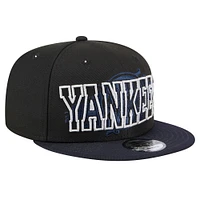 Men's New Era Black New York Yankees Splatter 9FIFTY Snapback Hat