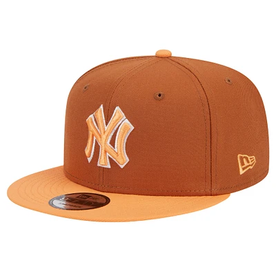 Men's New Era Brown New York Yankees Spring Color Two-Tone 9FIFTY Snapback Hat