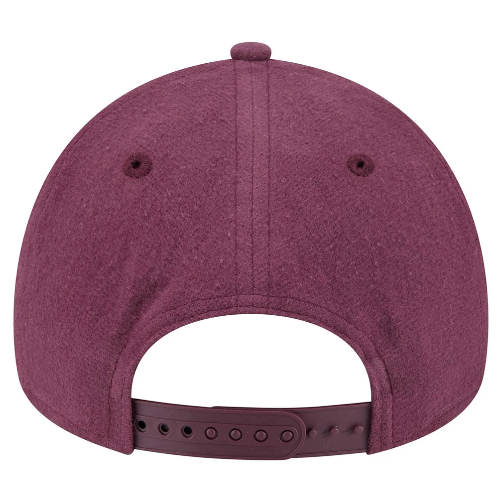 Men's New Era Burgundy New York Yankees Injection Moleskin Crown Adjustable Hat