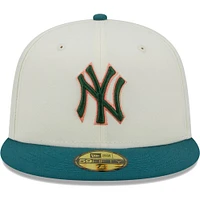 Men's New Era Cream York Yankees Chrome 59FIFTY Fitted Hat