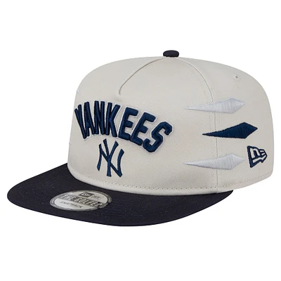 Casquette Snapback Iron Golfer New Era pour homme, couleur crème, New York Yankees
