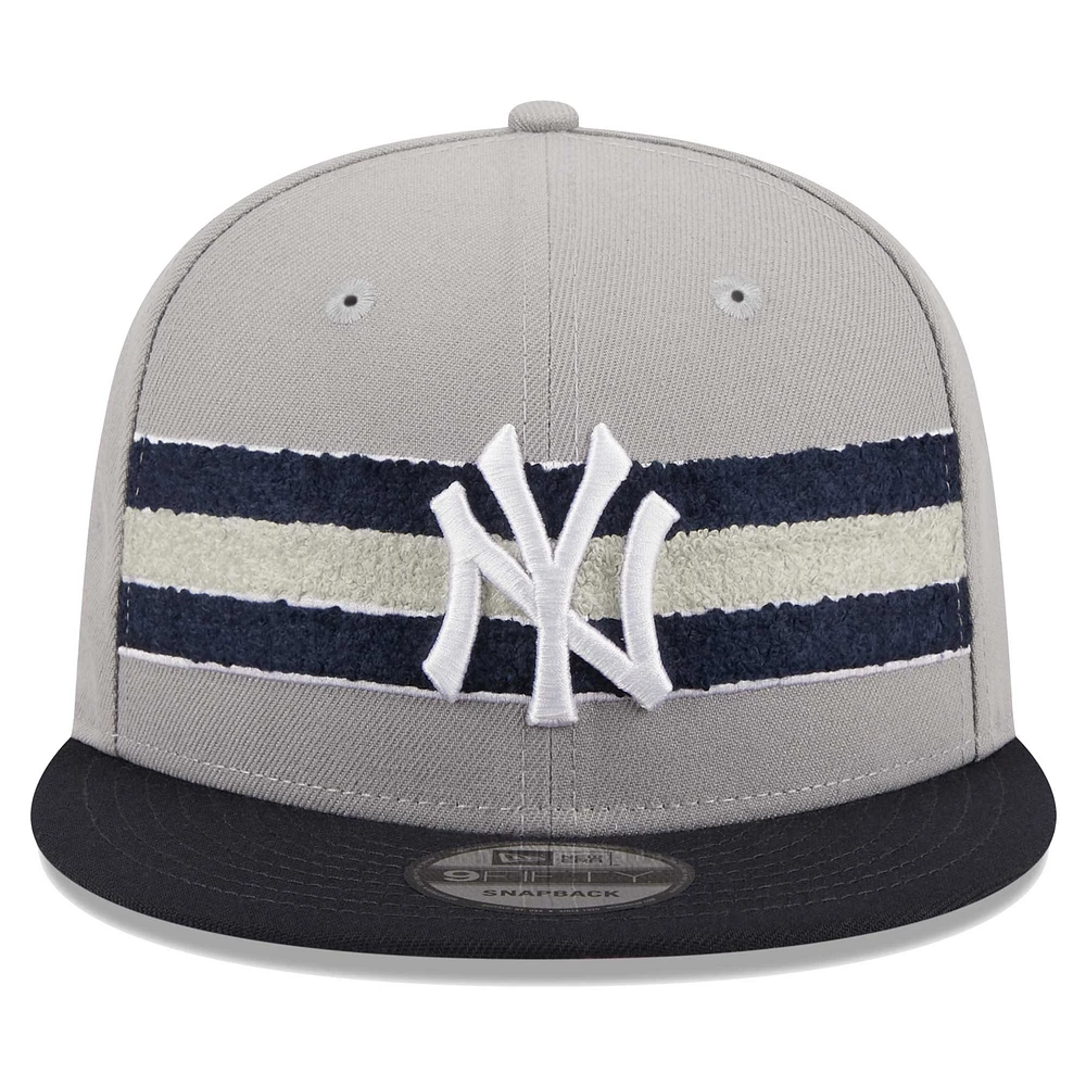 Men's New Era Gray/Navy New York Yankees Band 9FIFTY Snapback Hat