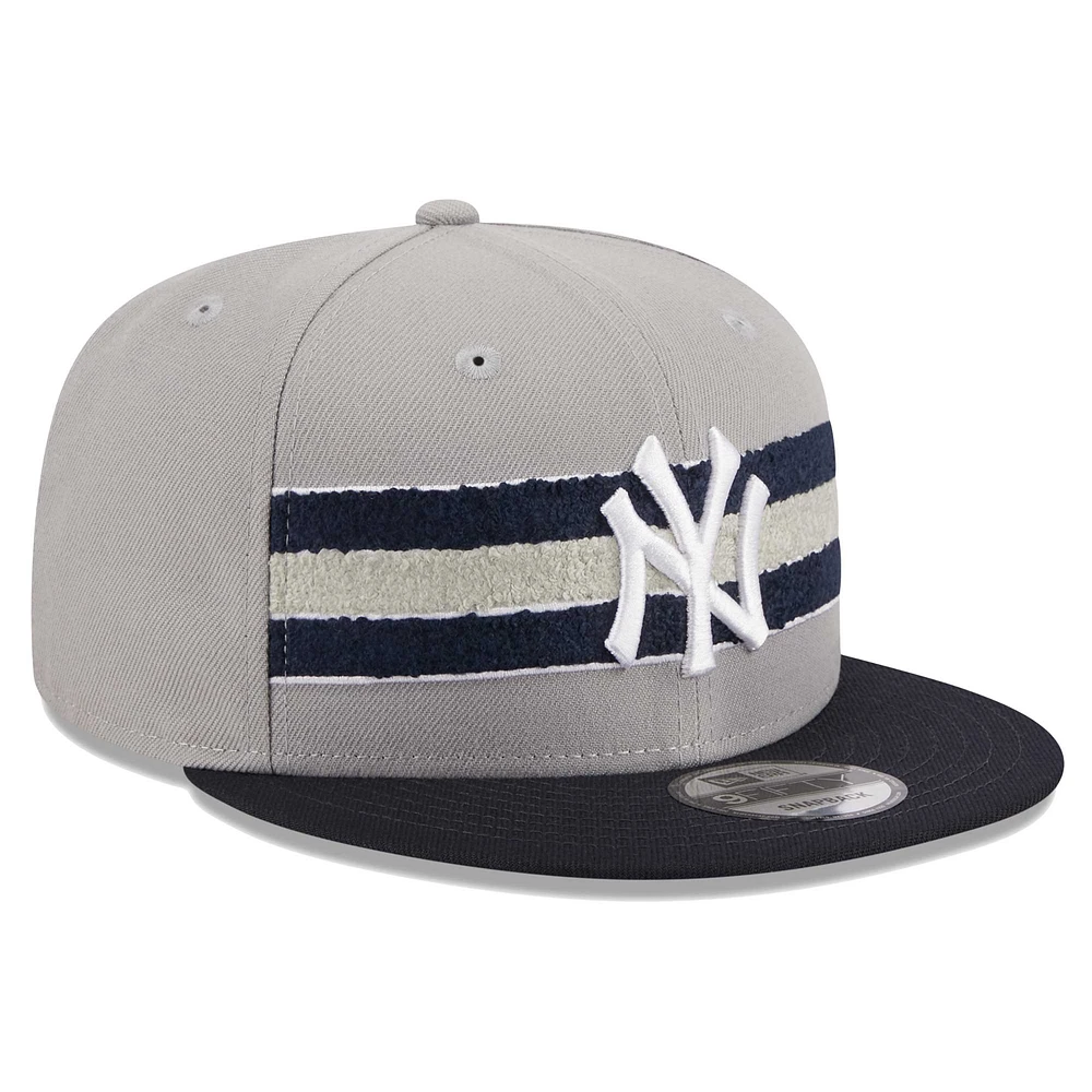 Men's New Era Gray/Navy New York Yankees Band 9FIFTY Snapback Hat