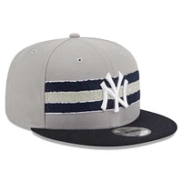 Men's New Era Gray/Navy New York Yankees Band 9FIFTY Snapback Hat