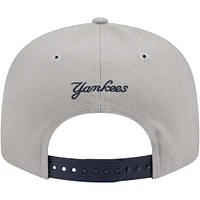 Men's New Era Gray/Navy New York Yankees Chenille Band 9FIFTY Snapback Hat