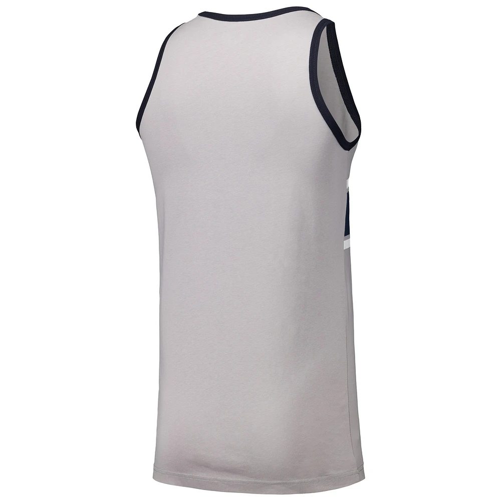 Men's New Era Gray York Yankees Jersey Ringer Tank Top