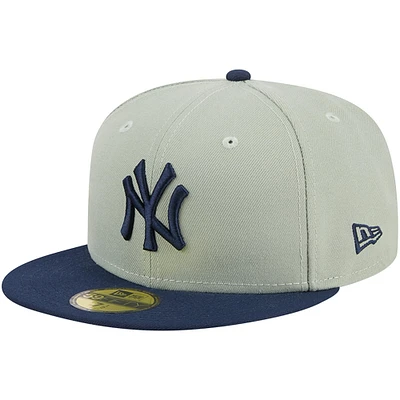 Men's New Era Gray York Yankees Two-Tone Color Pack 59FIFTY Fitted Hat
