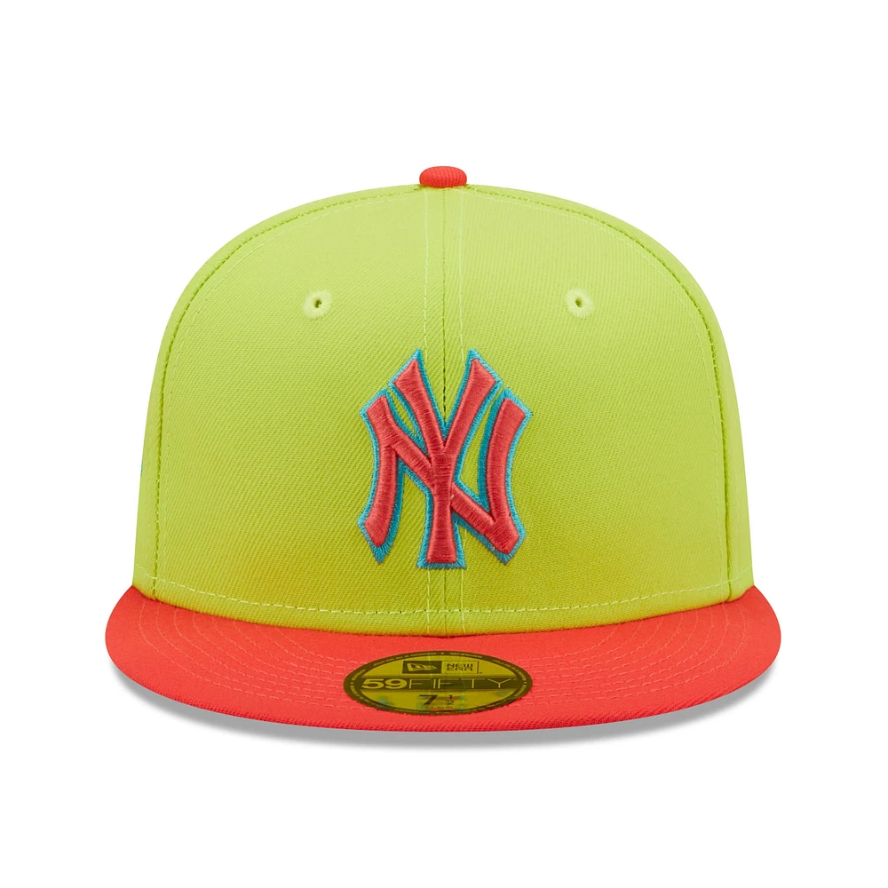 Men's New Era Green/Red York Yankees Cyber Highlighter 59FIFTY Fitted Hat