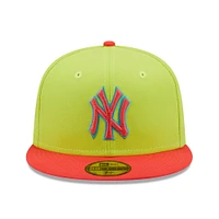 Men's New Era Green/Red York Yankees Cyber Highlighter 59FIFTY Fitted Hat