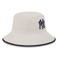 Men's New Era  Khaki New York Yankees 2024 Fourth of July Bucket Hat