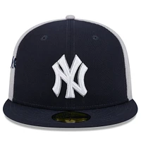 Men's New Era Navy/Gray York Yankees Gameday Sideswipe 59FIFTY Fitted Hat