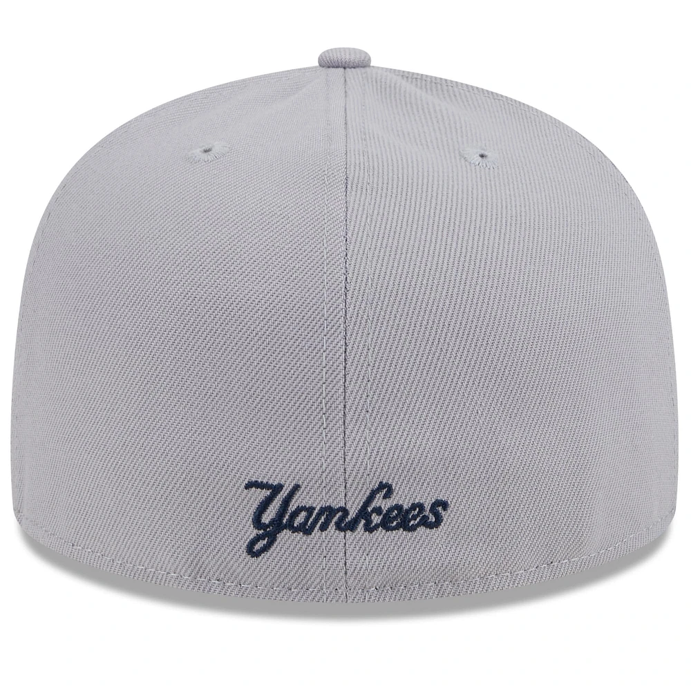 Men's New Era Navy/Gray York Yankees Gameday Sideswipe 59FIFTY Fitted Hat
