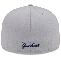 Men's New Era Navy/Gray York Yankees Gameday Sideswipe 59FIFTY Fitted Hat