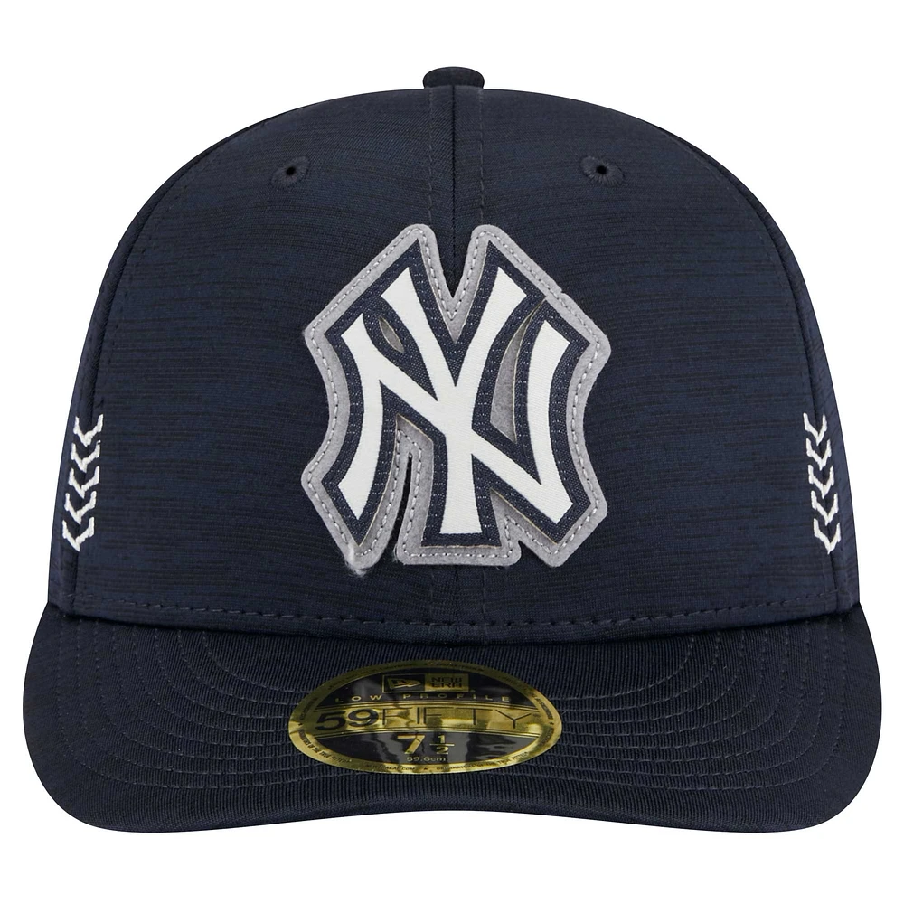 Men's New Era  Navy York Yankees 2024 MLB Clubhouse Low Profile 59FIFTY Fitted Hat