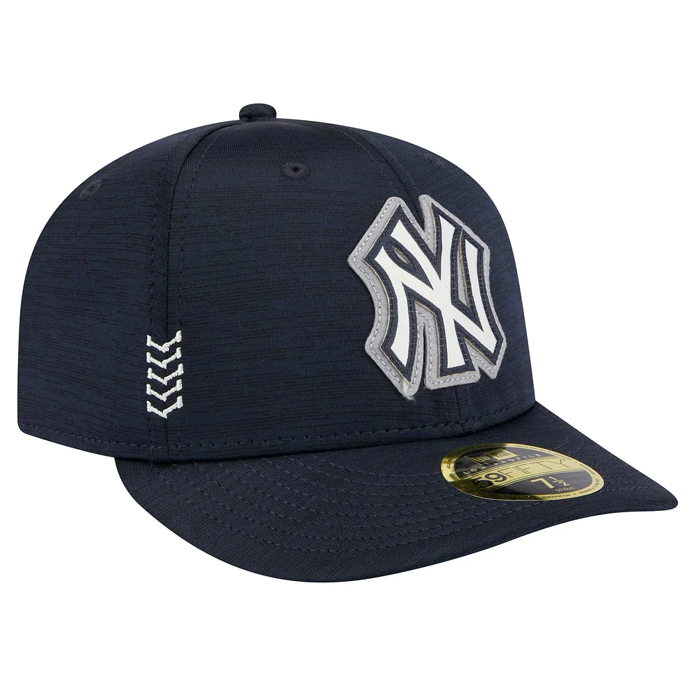 Men's New Era  Navy York Yankees 2024 MLB Clubhouse Low Profile 59FIFTY Fitted Hat