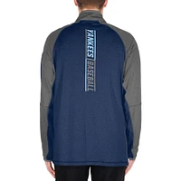 Men's New Era Navy York Yankees Father's Day Raglan Quarter-Zip Top