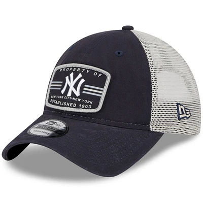 Casquette Snapback New York Yankees Property Trucker 9TWENTY pour homme New Era bleu marine