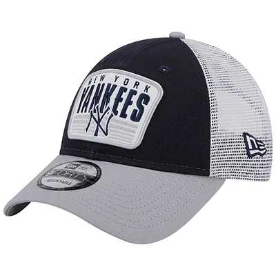 Casquette Snapback 9FORTY New York Yankees New Era bleu marine avec écusson bicolore pour homme