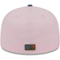 Men's New Era Pink/Blue York Yankees  Olive Undervisor 59FIFTY Fitted Hat