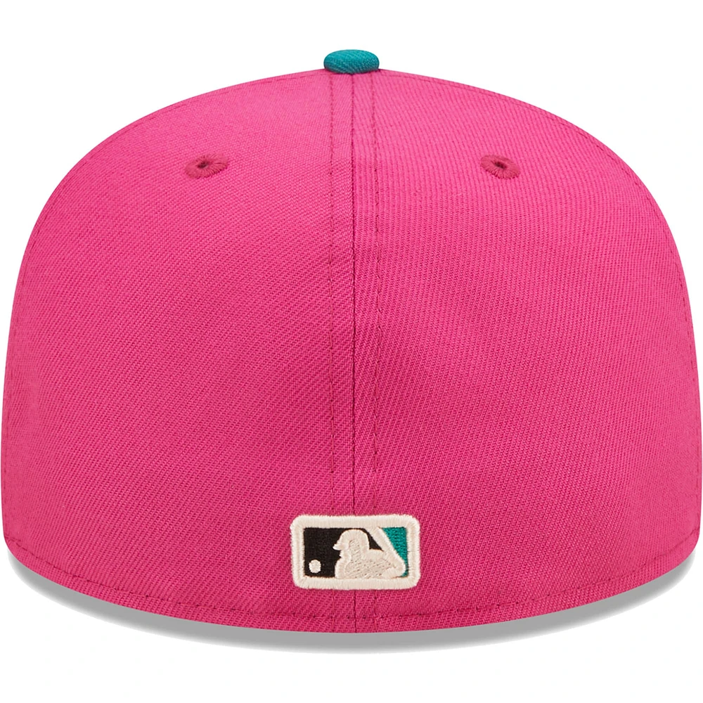 Men's New Era Pink/Green York Yankees Cooperstown Collection Yankee Stadium Passion Forest 59FIFTY Fitted Hat
