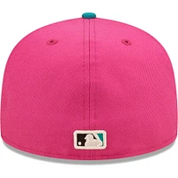 Men's New Era Pink/Green York Yankees Cooperstown Collection Yankee Stadium Passion Forest 59FIFTY Fitted Hat