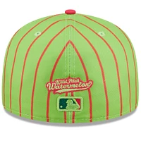 Men's New Era Pink/Green York Yankees MLB x Big League Chew - Wild Pitch Watermelon Flavor Pack 59FIFTY Fitted Hat