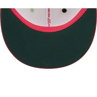 Men's New Era Pink/Green York Yankees MLB x Big League Chew - Wild Pitch Watermelon Flavor Pack 59FIFTY Fitted Hat