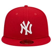 Men's New Era Red York Yankees Logo 59FIFTY Fitted Hat