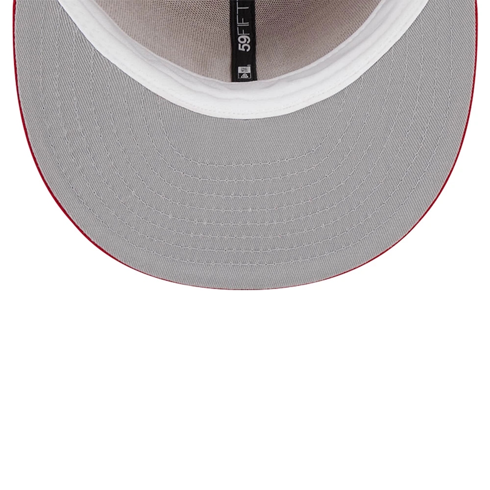Men's New Era Red York Yankees Logo 59FIFTY Fitted Hat