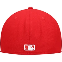 Men's New Era Red York Yankees White Logo 59FIFTY Fitted Hat