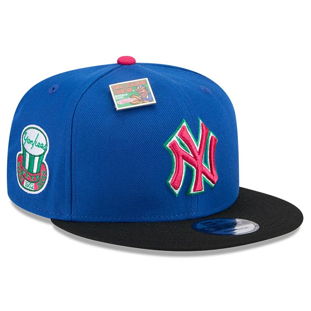 Men's New Era Royal/Black New York Yankees Watermelon Big League Chew Flavor Pack 9FIFTY Snapback Hat