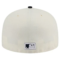 Men's New Era White York Yankees Cooperstown Collection Chrome 59FIFTY Fitted Hat
