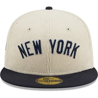 Men's New Era White York Yankees  Corduroy Classic 59FIFTY Fitted Hat