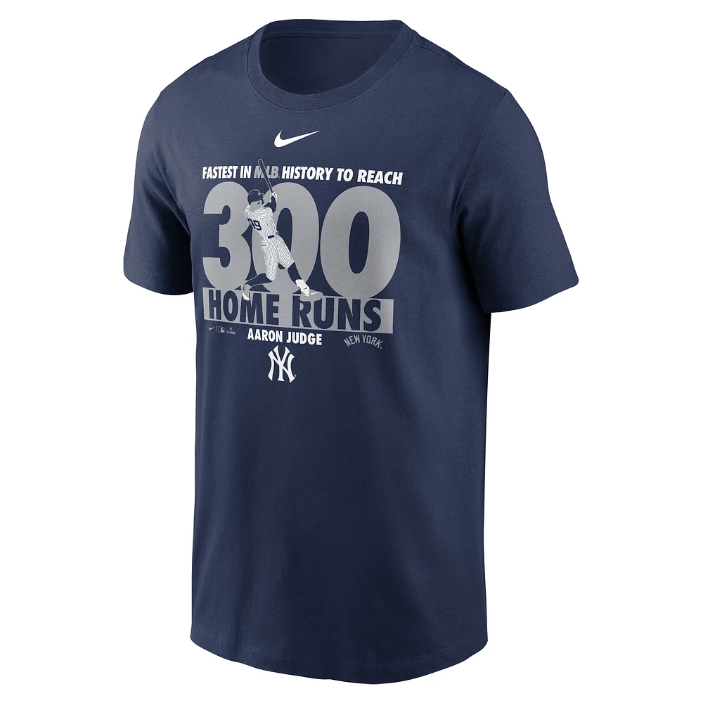 Men's Nike Aaron Judge Navy New York Yankees 300 Home Runs Milestone T-Shirt