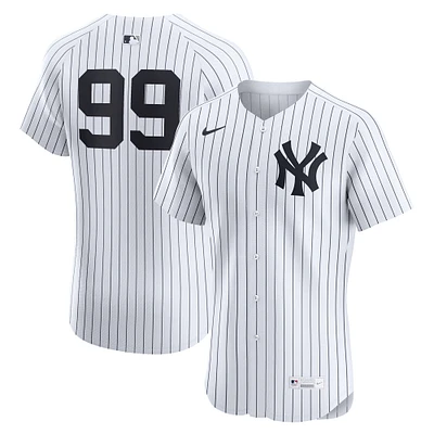Maillot Nike Aaron Judge blanc pour homme, joueur d'élite à domicile des Yankees de New York