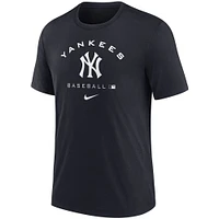 Men's Nike Black New York Yankees Authentic Collection Tri-Blend Performance T-Shirt