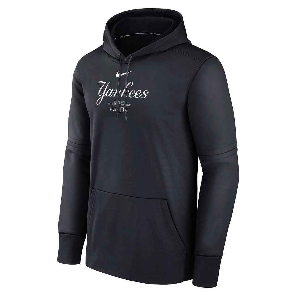Men's Nike Blue New York Yankees Authentic Collection Performance Pullover Hoodie