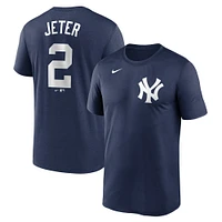 Men's Nike Derek Jeter Navy New York Yankees Legend Name & Number Performance T-Shirt