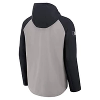 Men's Nike Gray/Navy New York Yankees Authentic Collection Performance Raglan Full-Zip Jacket
