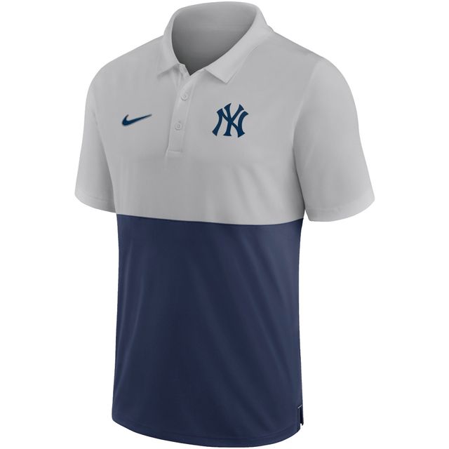 Nike pour homme Gris/Marine New York Yankees Team Baseline - Polo