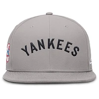 Men's Nike Gray New York Yankees Cooperstown True Performance Fitted Hat